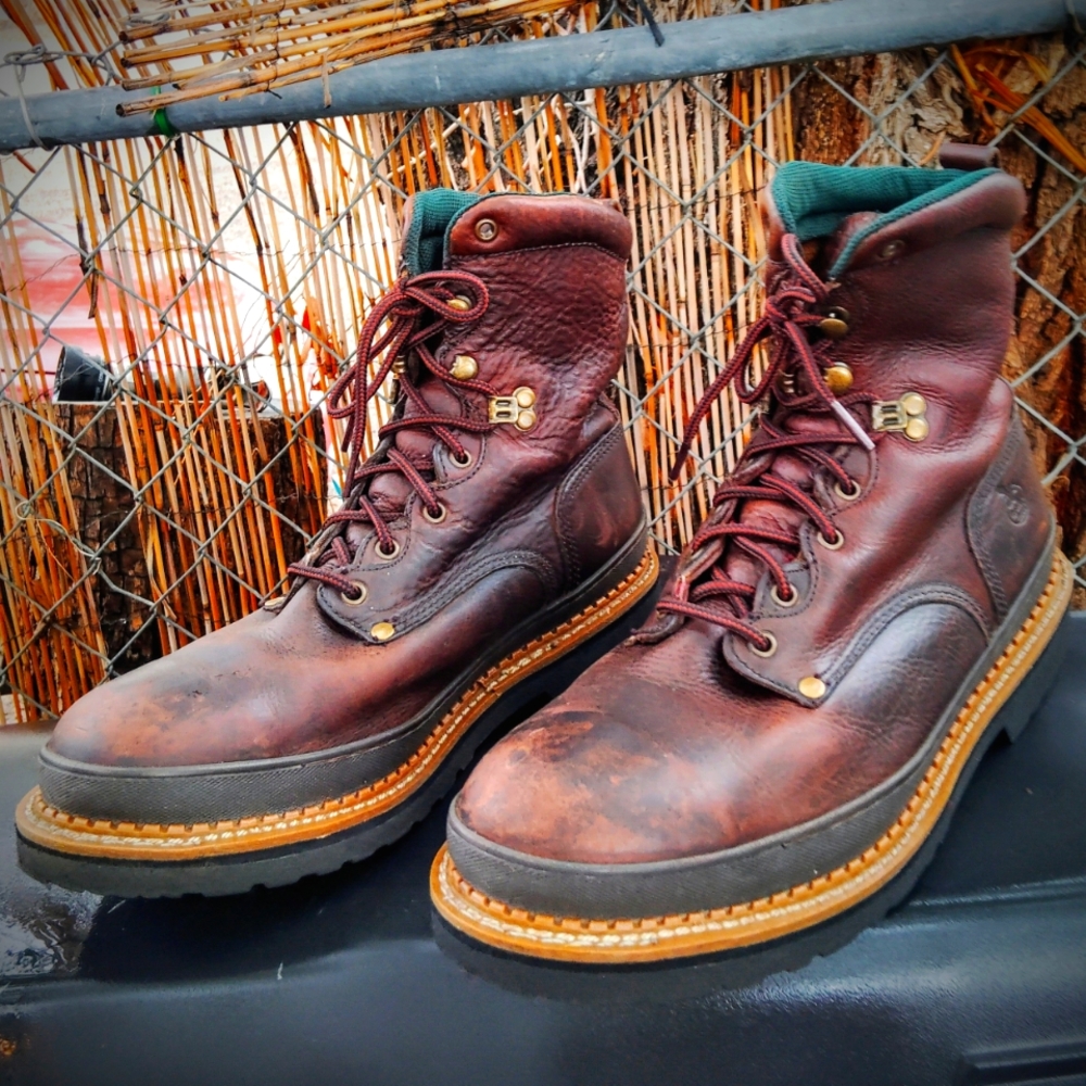 SOLD Georgia Giant, 12" Men's Steel Toe Brown Work Boot, Size 12